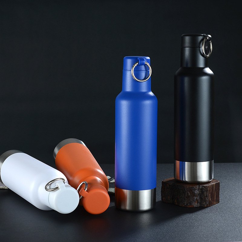 16oz/473ml Double Wall Insulated Stainless Steel Flask Thermos with Carry Ring