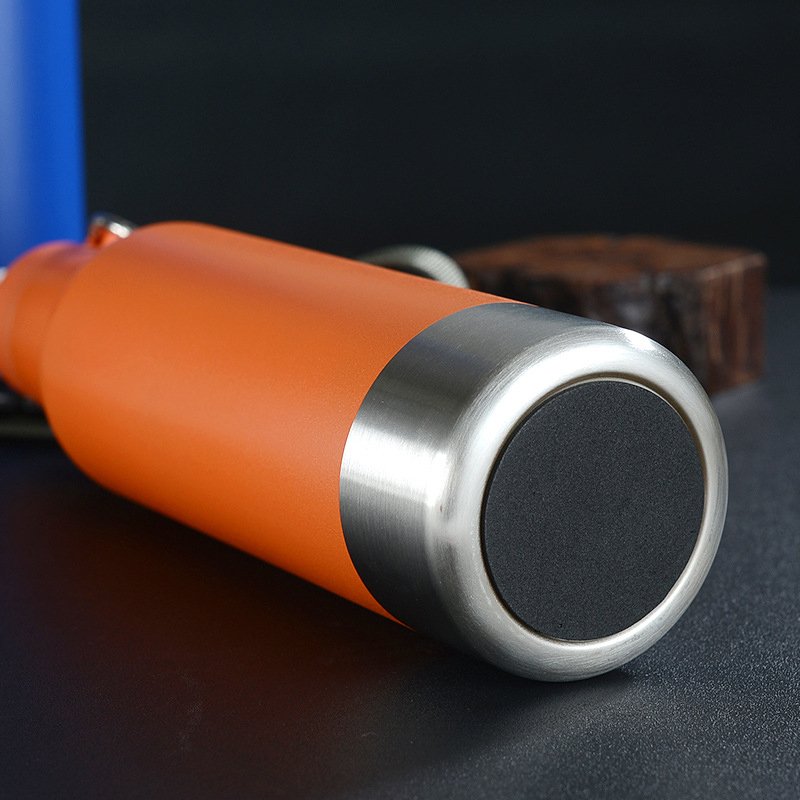 16oz/473ml Double Wall Insulated Stainless Steel Flask Thermos with Carry Ring