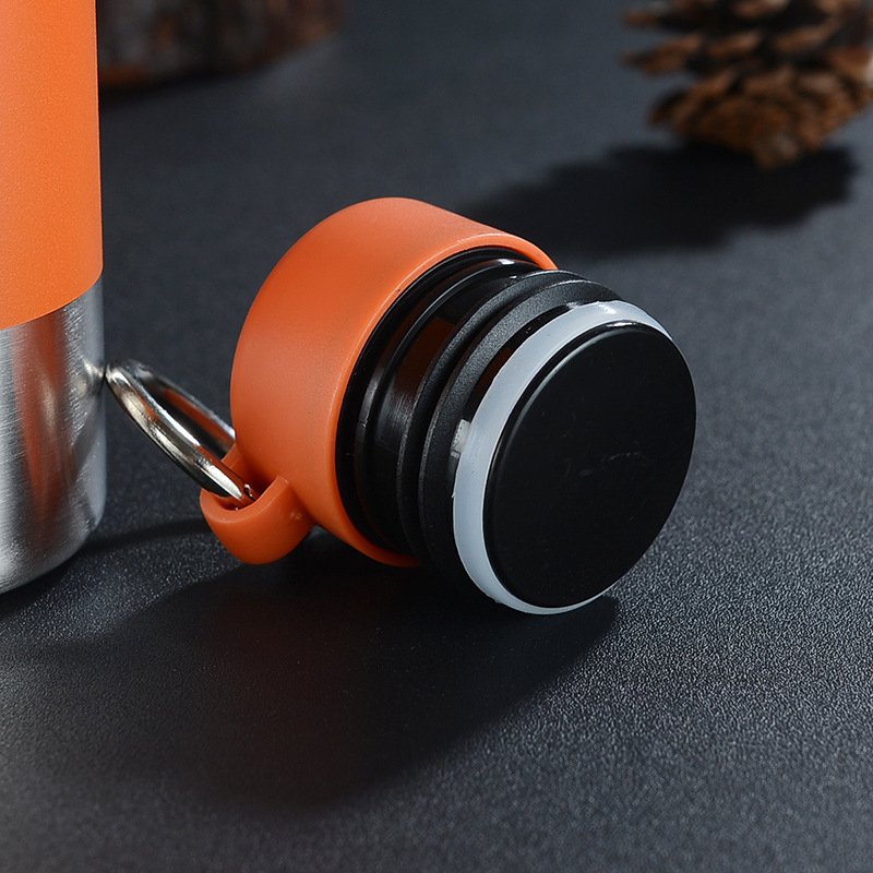 16oz/473ml Double Wall Insulated Stainless Steel Flask Thermos with Carry Ring