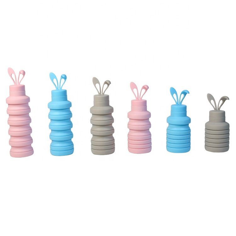 Portable BPA Free 500Ml Drink Bottles Silicon Collapsible Foldable Silicone Sports Folding Water Bottle For Gym