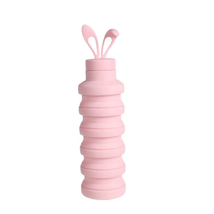 Portable BPA Free 500Ml Drink Bottles Silicon Collapsible Foldable Silicone Sports Folding Water Bottle For Gym