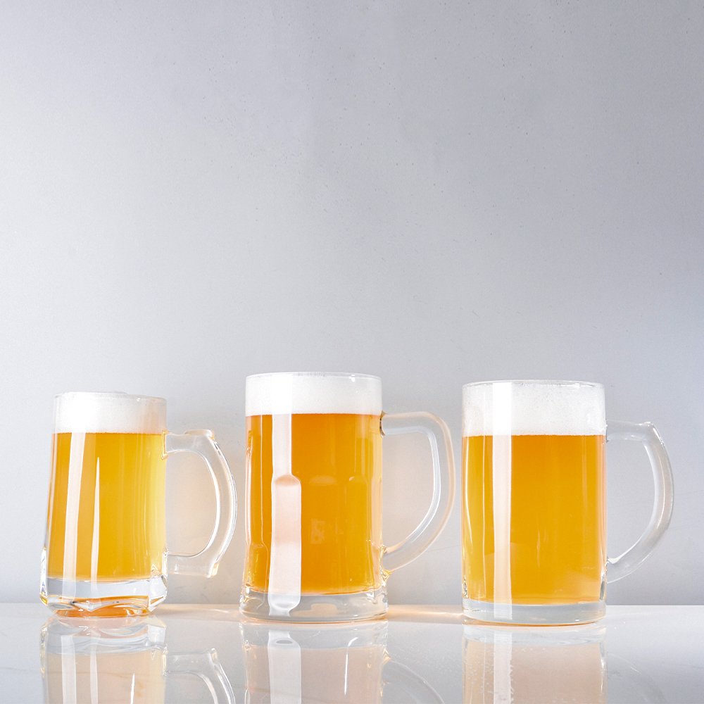 Manufacturer 350ml 12oz beer glass mug sublimation blank glass beer mug custom beer mug