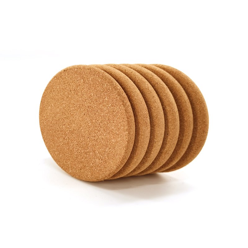 Cork Coasters for Drinks Absorbent 4 Inch Round Edge Heat Resistant Reusable Drink Coaster Set Perfect Cups Mugs Glasses