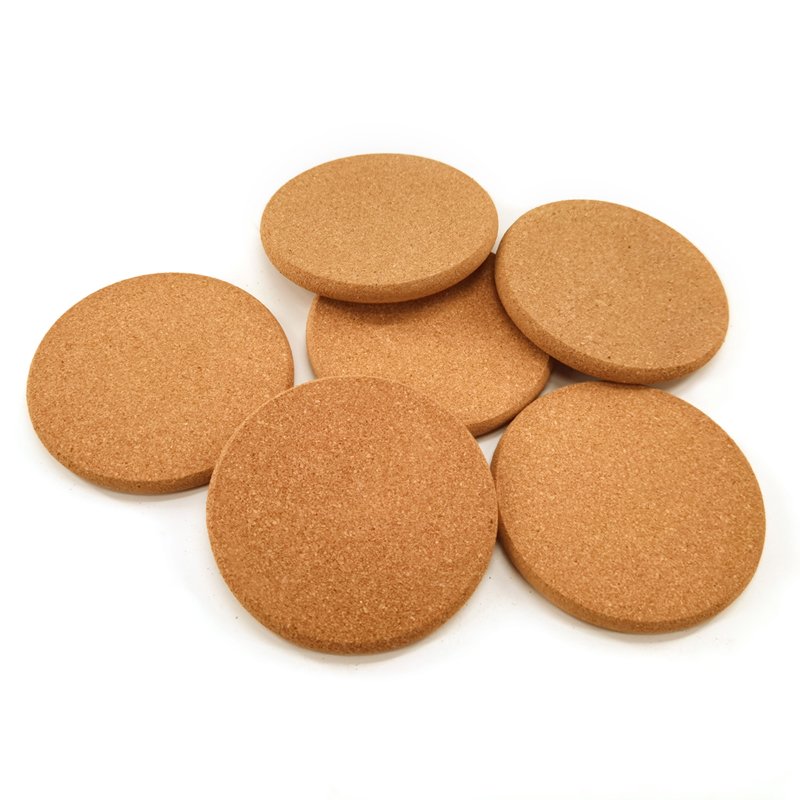 Cork Coasters for Drinks Absorbent 4 Inch Round Edge Heat Resistant Reusable Drink Coaster Set Perfect Cups Mugs Glasses