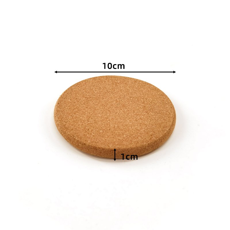 Cork Coasters for Drinks Absorbent 4 Inch Round Edge Heat Resistant Reusable Drink Coaster Set Perfect Cups Mugs Glasses