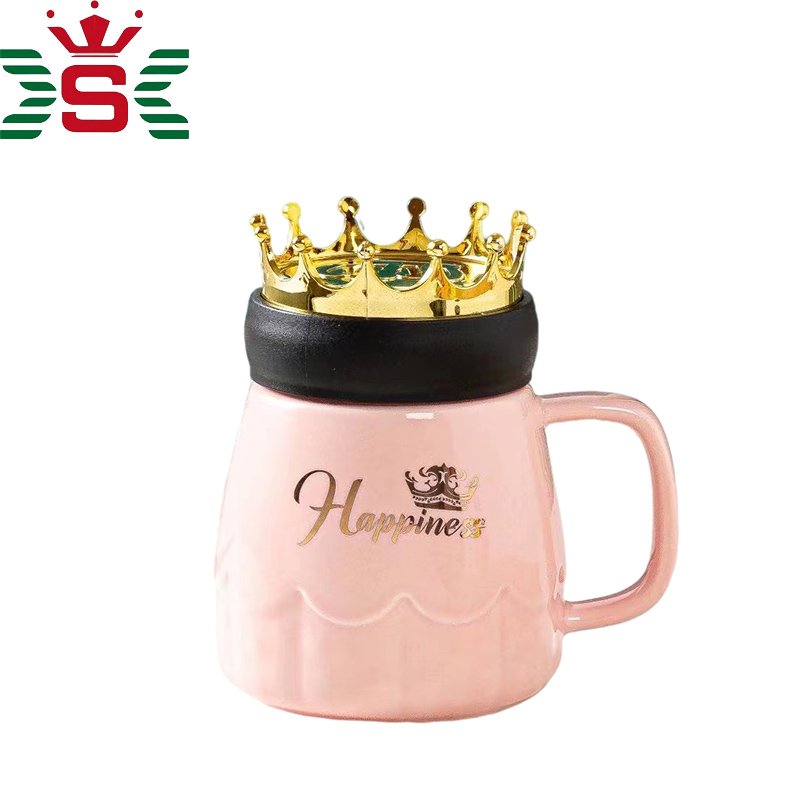 Crown Series Ceramic Cup 3D Cover Mug Can Be Used as The Source of Mobile Phone Holder High Quality Cartoon Mugs Modern HANDGRIP