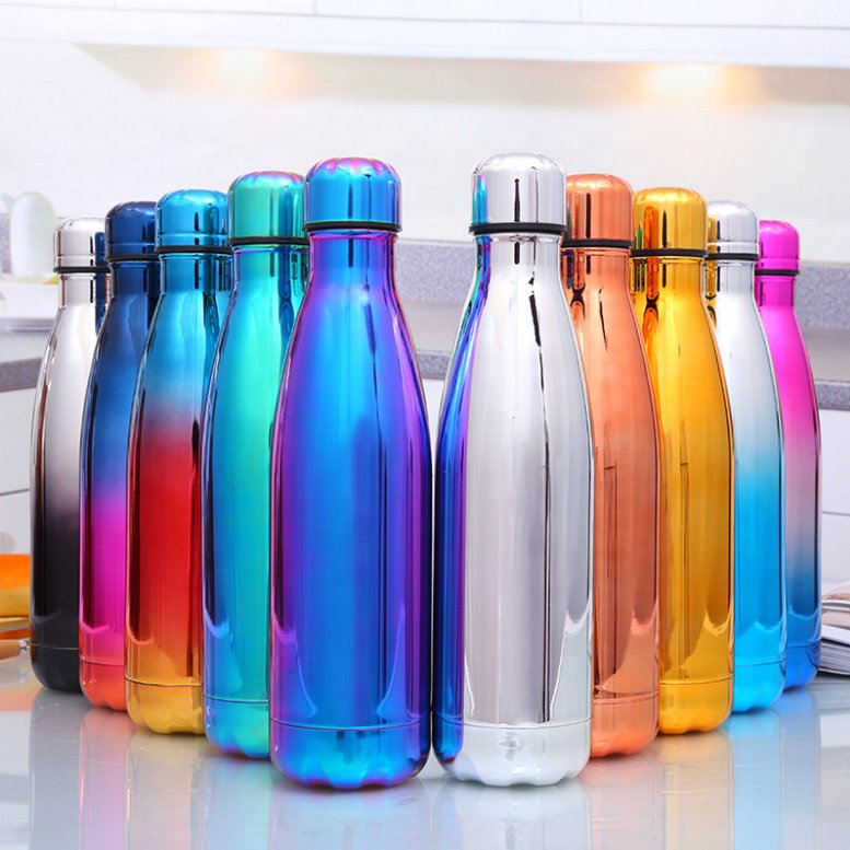Hot Selling Electroplating/ Copper Vacuum Insulated Stainless Steel Water Bottle With Various Colors In Stock