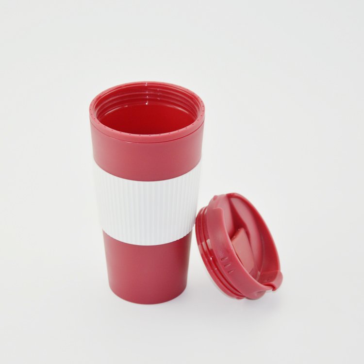 450ml Double Wall Anti-Slip Reusable Coffee mug Travel Mug Classic Design Plastic Cup for Drinking water bottle