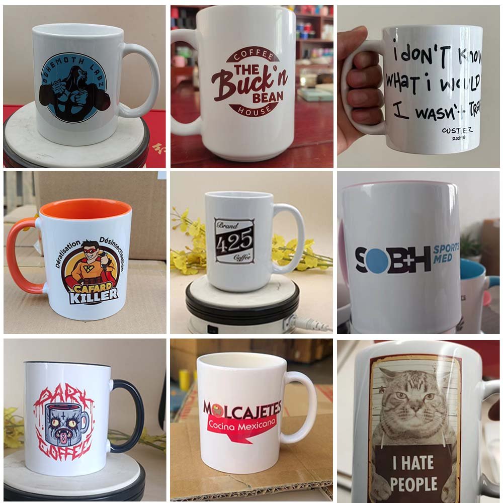 custom logo China Supplier cute porcelain sublimation coffee mug personalized travel mug 11oz logo printing coffe mug ceramic