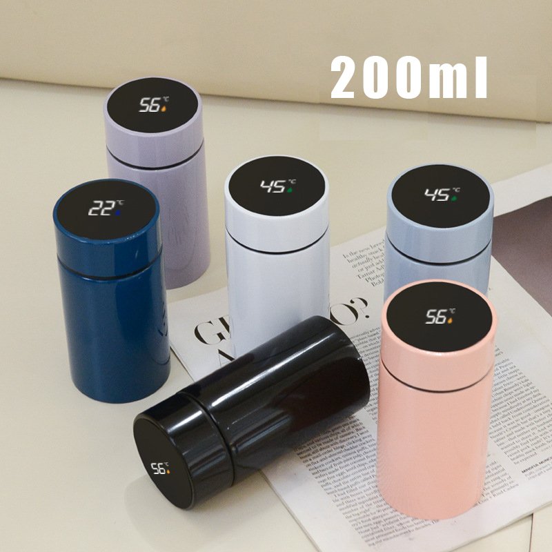 STARLII 500ml double walled skinny thermal tumblers vacuum flasks smart water bottle with led temperature display
