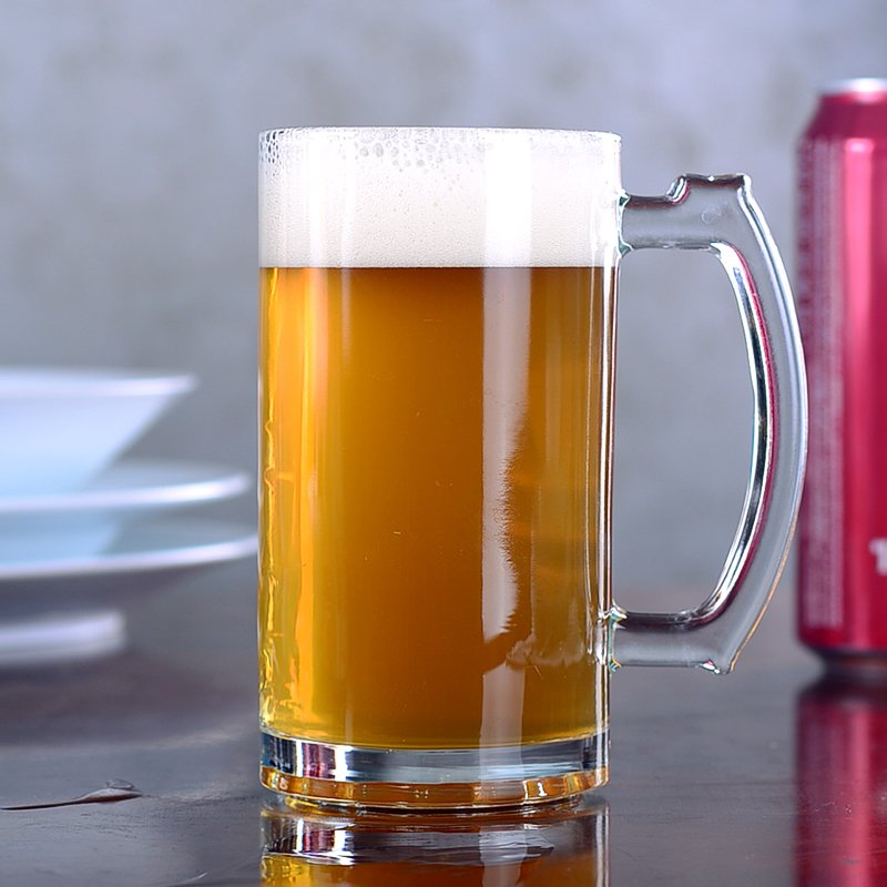Hot selling 480ml 16oz Stein beer glass mug cup custom beer mug with handle for pub bar