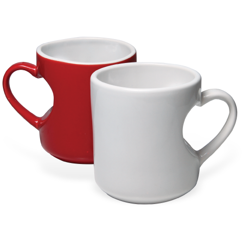 supplier Customizable LOGO ceramic Mug custom coffee ceramic mug with Heart-shaped handle