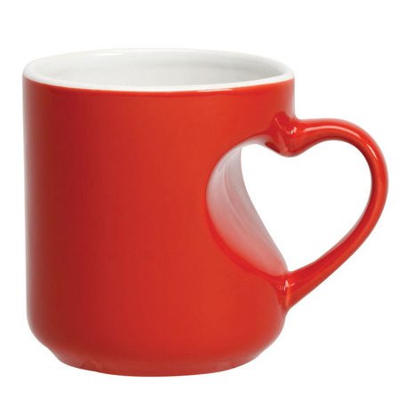supplier Customizable LOGO ceramic Mug custom coffee ceramic mug with Heart-shaped handle