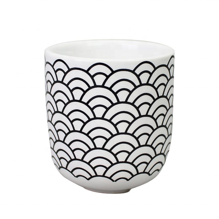 Modern Contemporary Art Deco Design 80ml Ceramic Cups for Latte Cappuccino Tea Porcelain Mug Set for Home Use