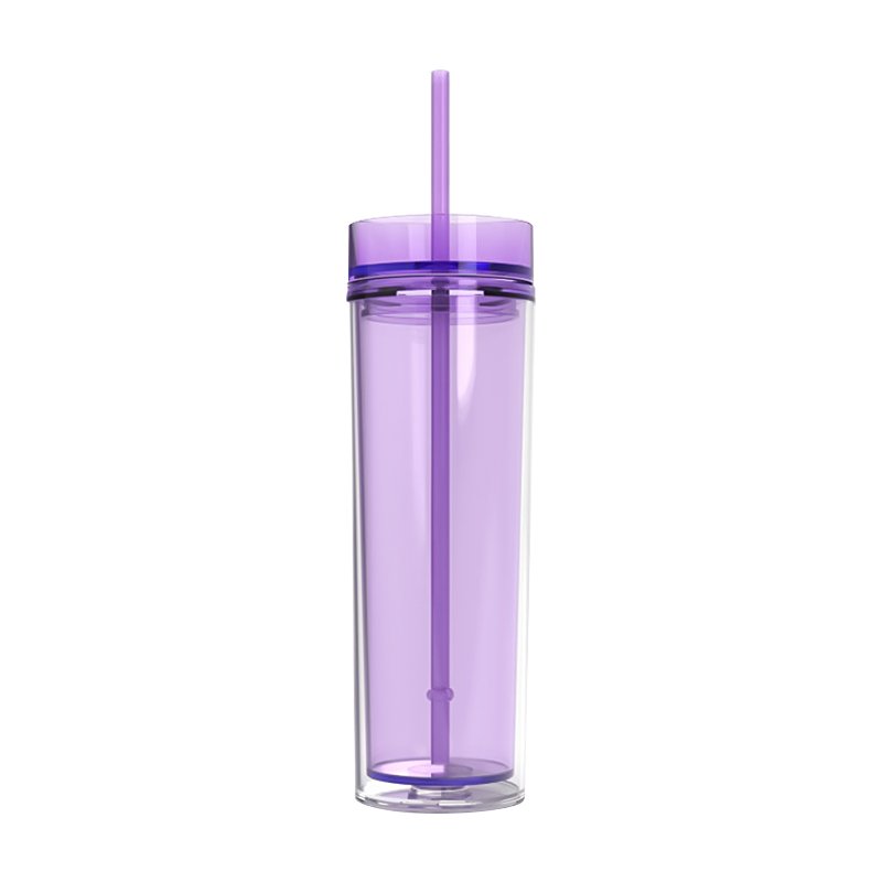 16oz acrylic tumblers double wall plastic clear color tumbler 500ml drinking water bottles BPA FREE
