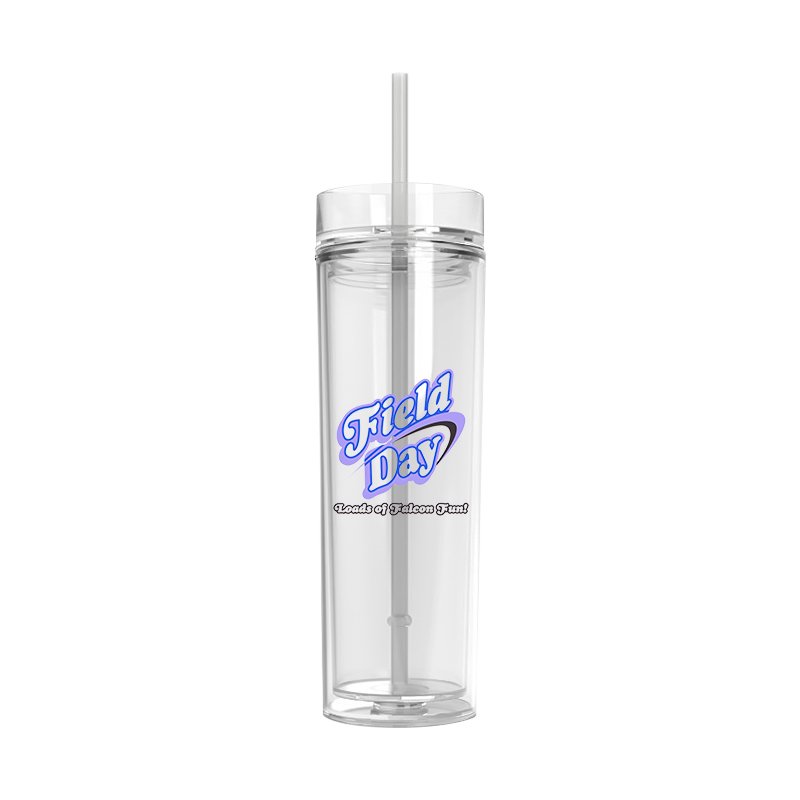 16oz acrylic tumblers double wall plastic clear color tumbler 500ml drinking water bottles BPA FREE