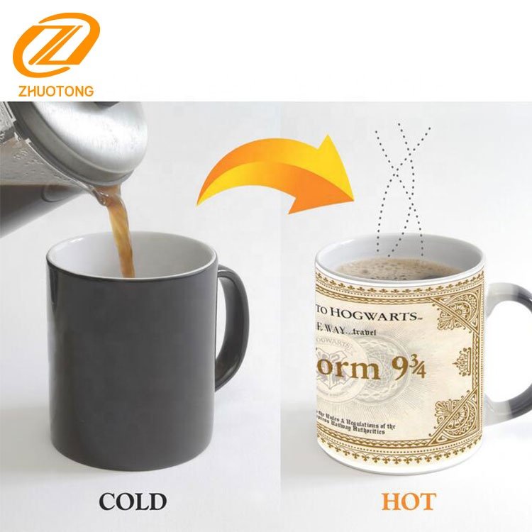 hot water heat sensitive color changing thermal mug