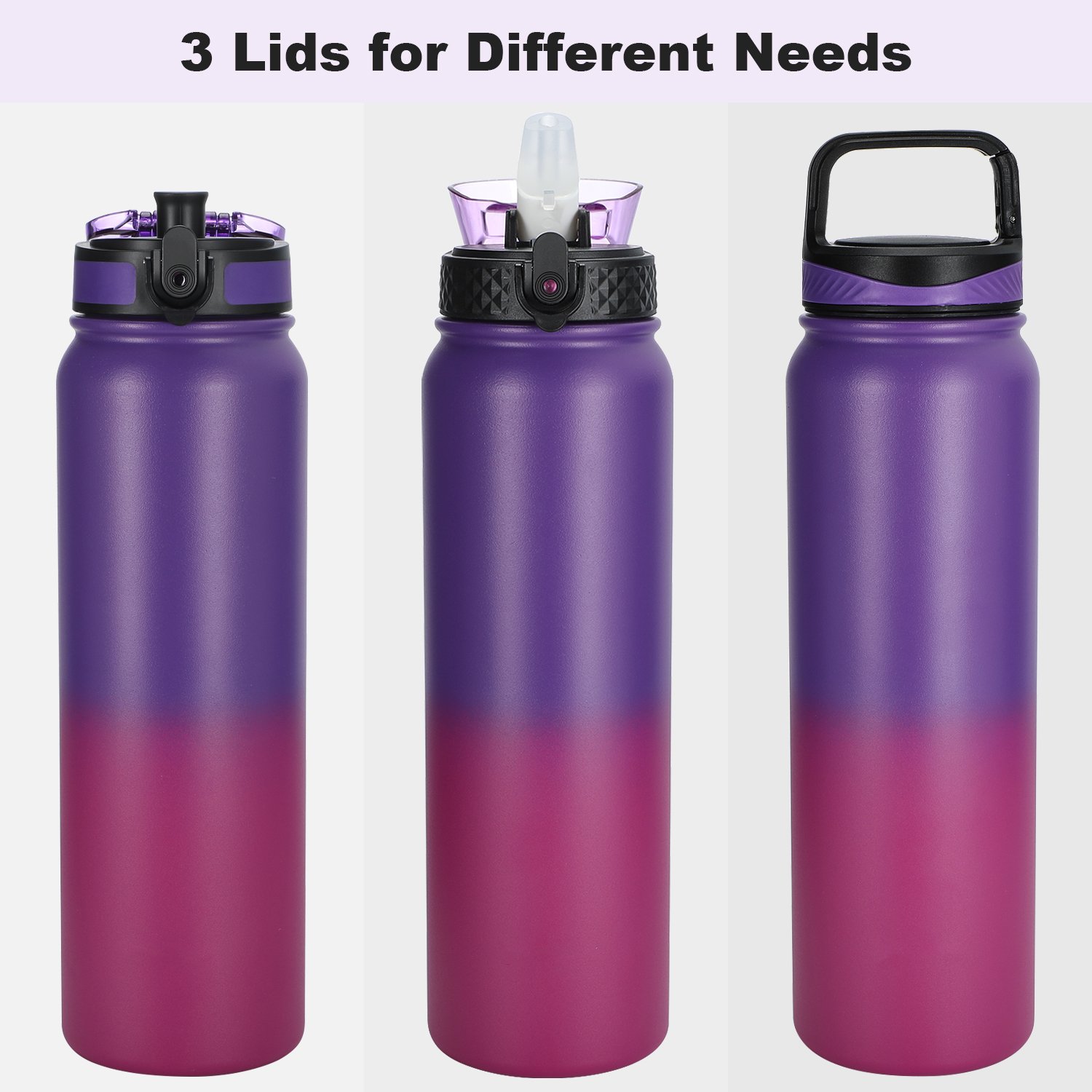 1000ml Double Wall Stainless Steel Tumbler Thermos Portable Vacuum Travel Water Bottle With Lid For Sports With Custom Logo