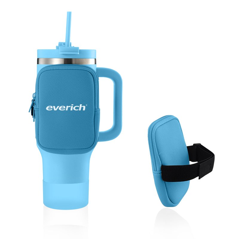 Leak-proof Lid 40oz Tumbler With Handle Double Wall 304 Stainless Steel Tumbler Insulated Vacuum Flask Custom Color Logo