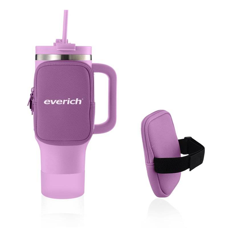 Leak-proof Lid 40oz Tumbler With Handle Double Wall 304 Stainless Steel Tumbler Insulated Vacuum Flask Custom Color Logo