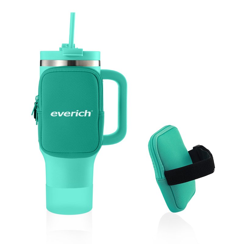 Leak-proof Lid 40oz Tumbler With Handle Double Wall 304 Stainless Steel Tumbler Insulated Vacuum Flask Custom Color Logo