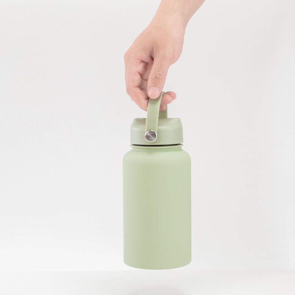Custom Color Logo Portable 650 Ml School Eco Friendly Stainless Steel 304 Insulated Vacuum Flask Rubber Paint Water Bottle