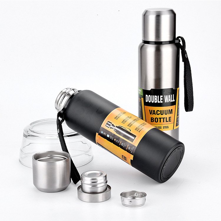 500ML 750ML 1L Keep Hot and Cold Double Wall Stainless Steel Water Bottle Thermos Bottle Insulated Vacuum Flask for Sport
