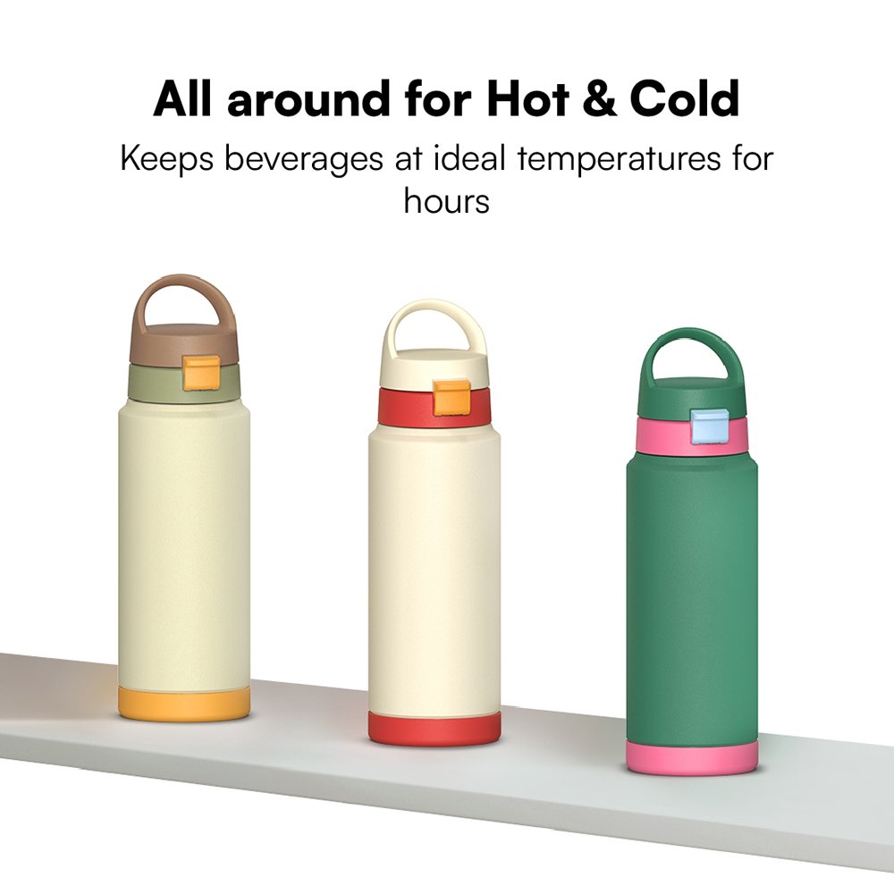 Top Quality Vacuum Insulated Stainless Steel Double Walled Tumbler Travel Bottle Thermo Flask 32oz With Spout Lid