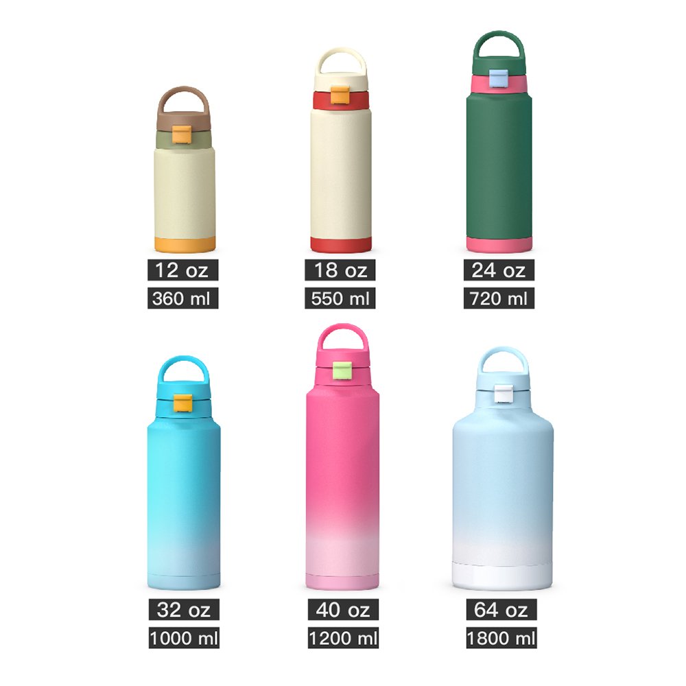 Top Quality Vacuum Insulated Stainless Steel Double Walled Tumbler Travel Bottle Thermo Flask 32oz With Spout Lid
