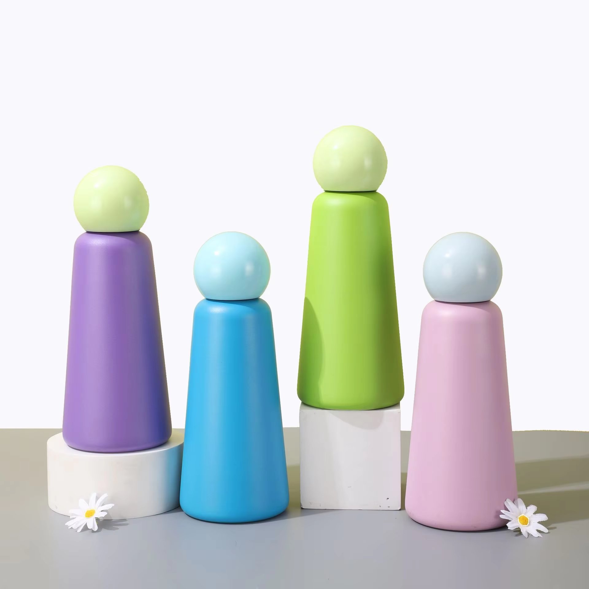 350/450ml Stainless Steel cute Custom Insulated Water Bottles Kids Vacuum Thermos Flask