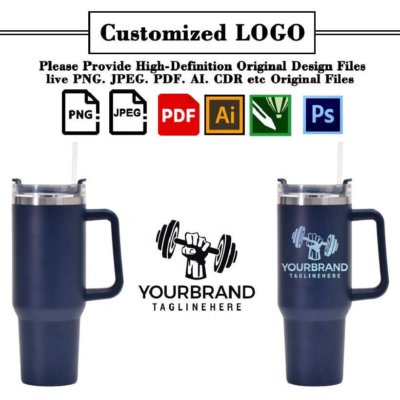 XD775 Customized Logo 40 Oz Stainless Steel Double Wall Vacuum Cup Promotion Travel Coffee Tumbler Drinkware Custom Water Bottle