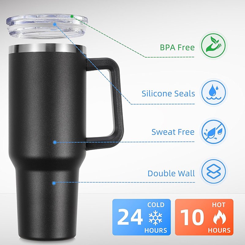 XD775 Customized Logo 40 Oz Stainless Steel Double Wall Vacuum Cup Promotion Travel Coffee Tumbler Drinkware Custom Water Bottle