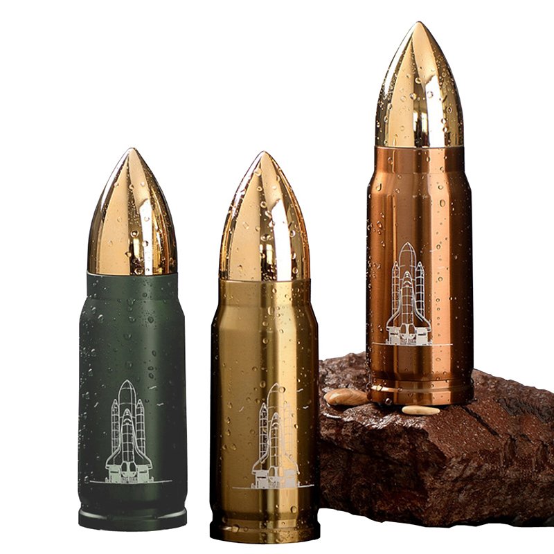 UCHOME High Quality Bullet Shaped Vacuum Flask Thermos Bottle,Vacuum Cup Bullet Shaped Vacuum Stainless Steel Flask/Thermo