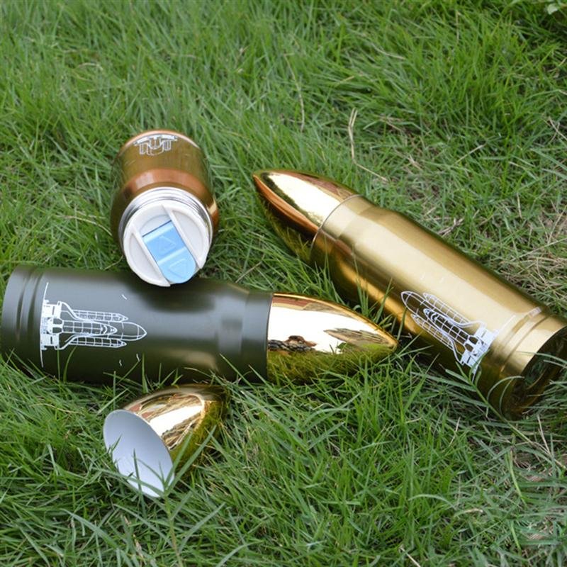 UCHOME High Quality Bullet Shaped Vacuum Flask Thermos Bottle,Vacuum Cup Bullet Shaped Vacuum Stainless Steel Flask/Thermo