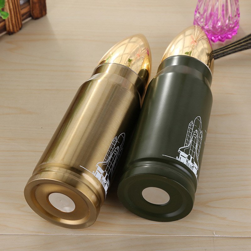 UCHOME High Quality Bullet Shaped Vacuum Flask Thermos Bottle,Vacuum Cup Bullet Shaped Vacuum Stainless Steel Flask/Thermo