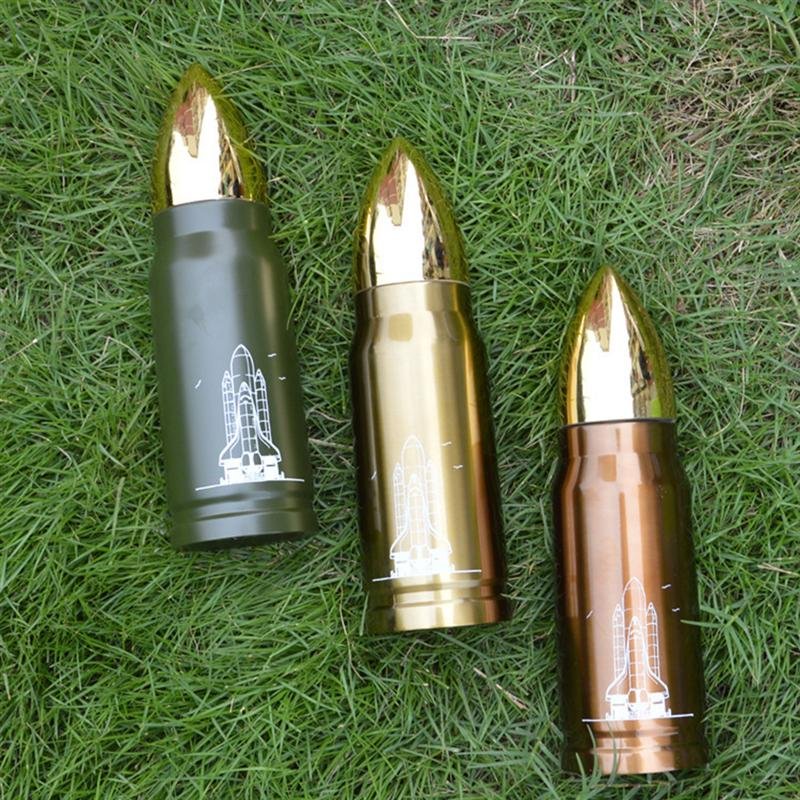 UCHOME High Quality Bullet Shaped Vacuum Flask Thermos Bottle,Vacuum Cup Bullet Shaped Vacuum Stainless Steel Flask/Thermo