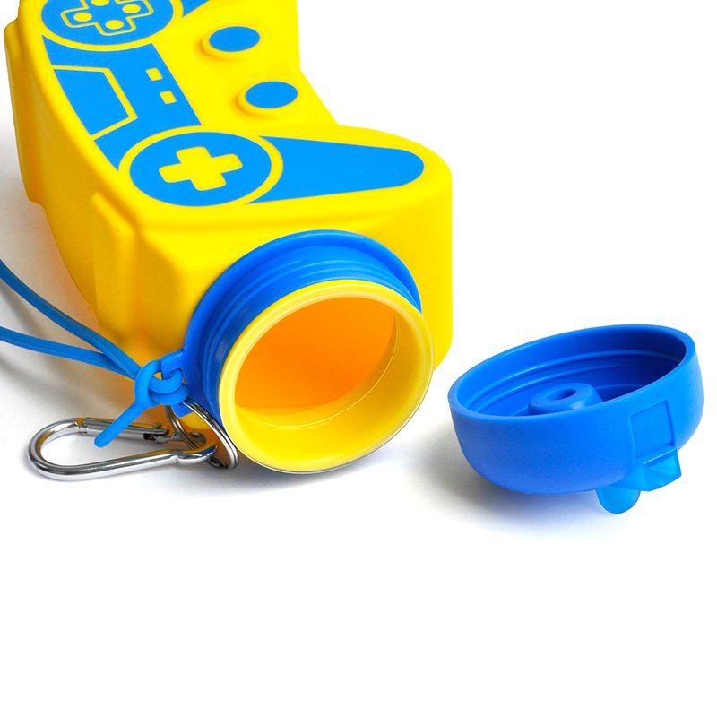 600ml Girls and Boys Gamepad Shape Drinking Bottle Leakproof Reusable BPA Free Kids Water Bottle for Children Drinks