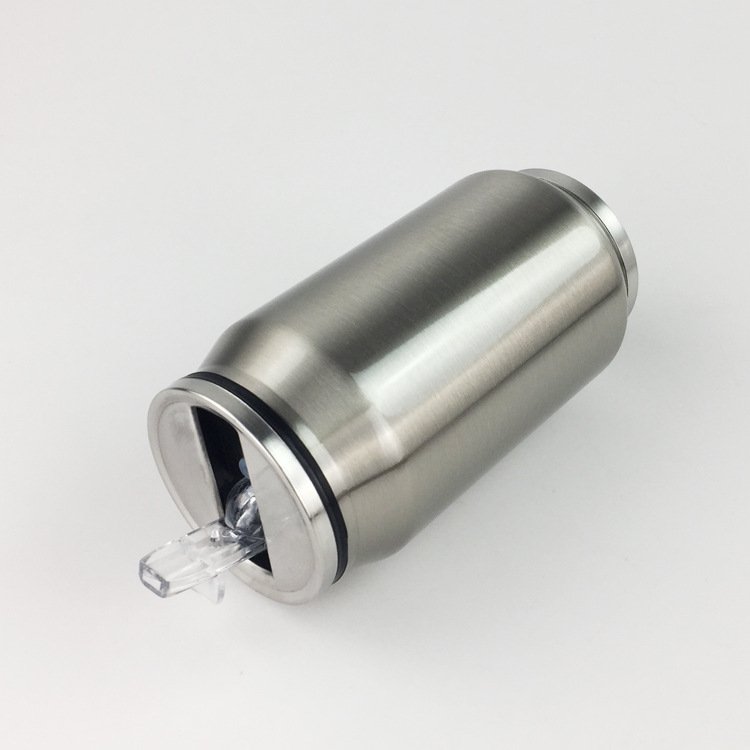 OEM 16oz Cola Beer Soda Can Shape Thermos Vacuum Flask Funny With Pp Straw Lid