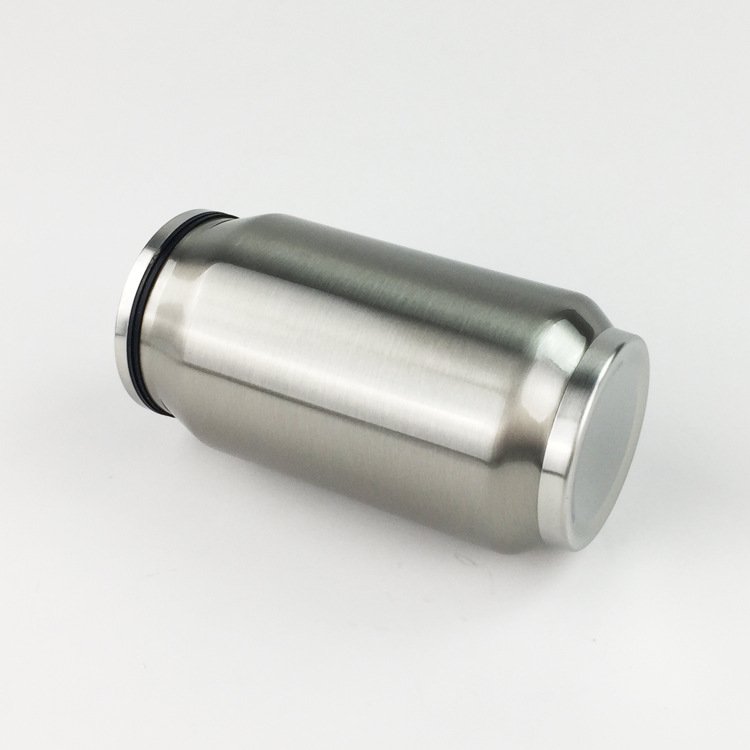 OEM 16oz Cola Beer Soda Can Shape Thermos Vacuum Flask Funny With Pp Straw Lid