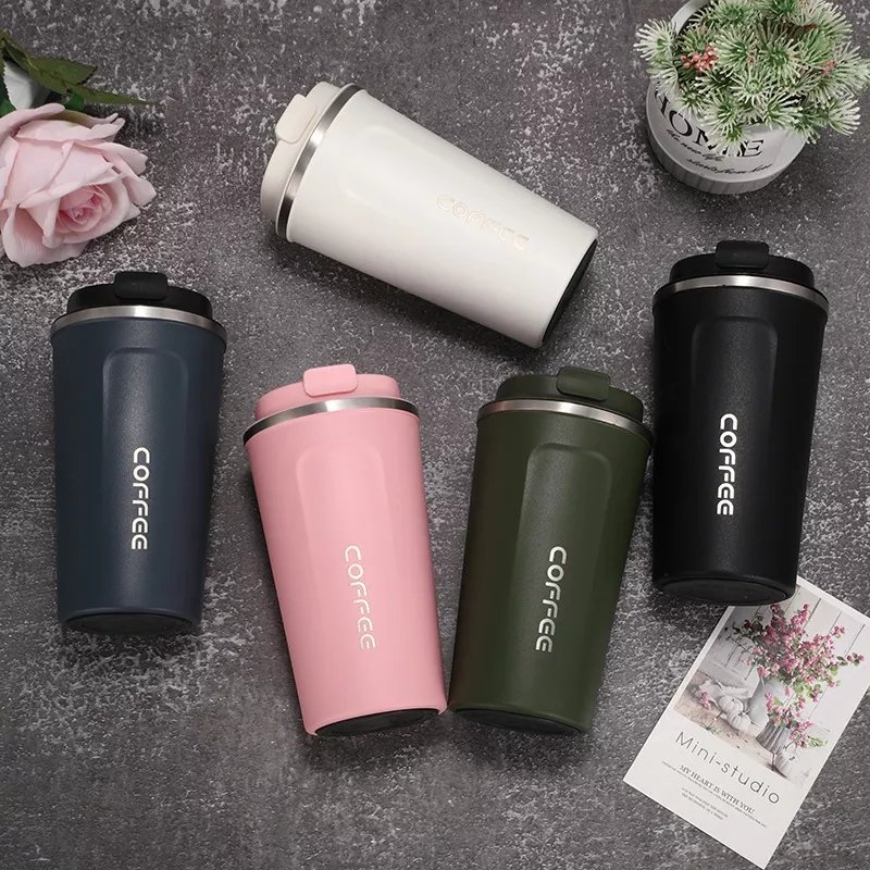 12 oz 16 oz double wall vacuum insulated Stainless Steel Cup Coffee Tumbler Insulated Coffee Travel Mugs with Spill-Proof Lid