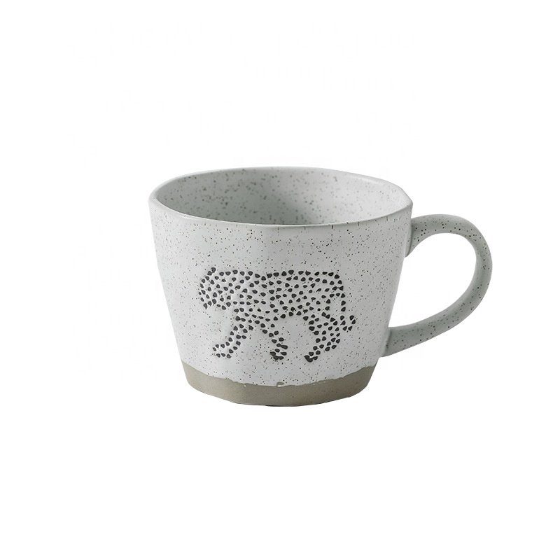Nordic Handmade Mugs Japanese Style Hand Painted animal Creative Gift Ceramic Tea Cups Wholesale