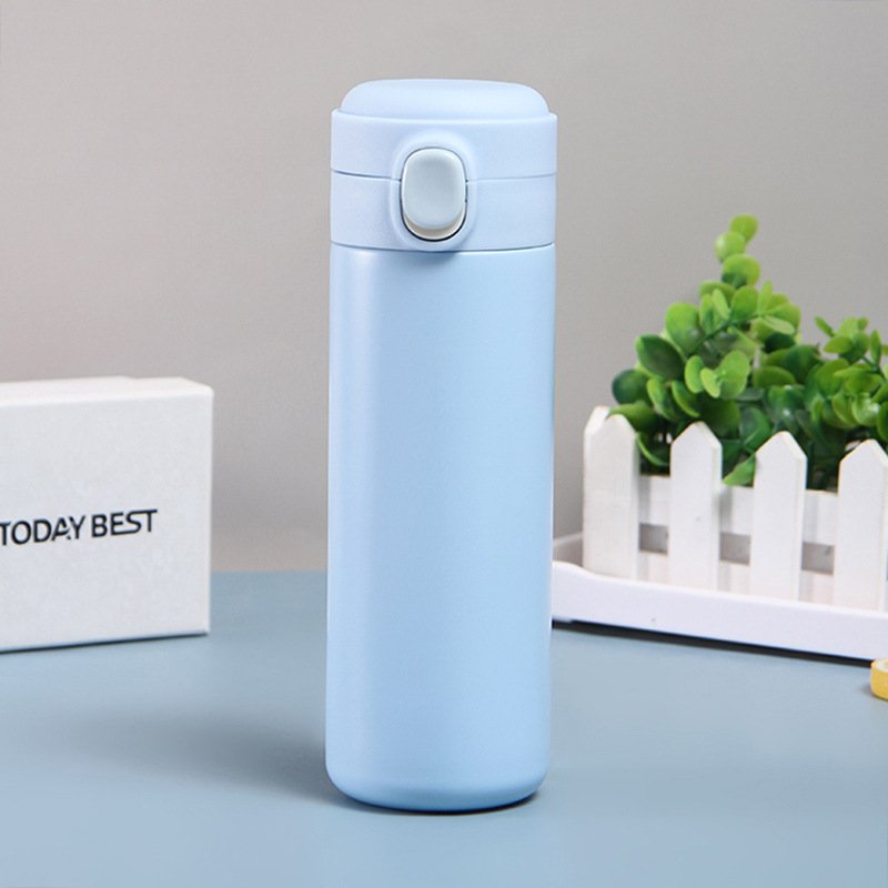 Hot Sell Stainless Steel Double Wall Flip Lid Thermos Bottle Vacuum Tumbler With Jump Bounce Cup Lid Thermal Drinking Water Cup