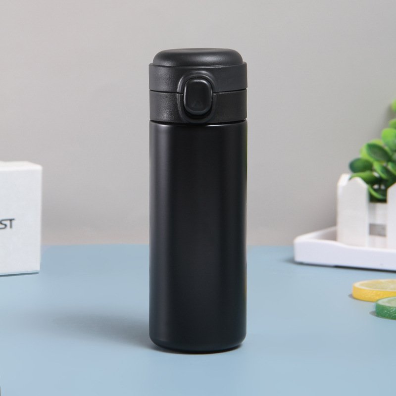 Hot Sell Stainless Steel Double Wall Flip Lid Thermos Bottle Vacuum Tumbler With Jump Bounce Cup Lid Thermal Drinking Water Cup