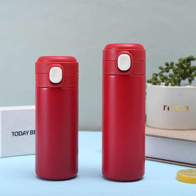 Hot Sell Stainless Steel Double Wall Flip Lid Thermos Bottle Vacuum Tumbler With Jump Bounce Cup Lid Thermal Drinking Water Cup
