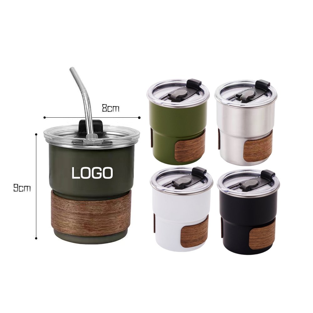 Beauchy Factory Wholesale Custom Logo 304 Cold Drink Mug Beer Coffee Tea Tumble Stainless Steel Pint Cup With Bamboo Sleeve