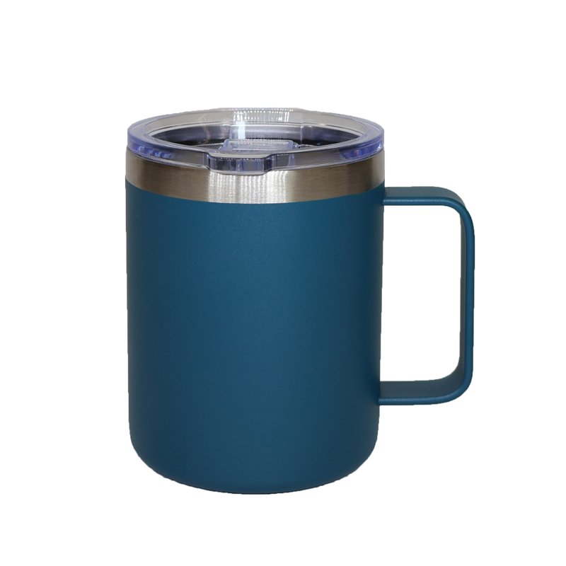 USA warehouse drop shipping cup mugs powder coating insulated double wall 12oz coffee stainless steel tumble mug with handle