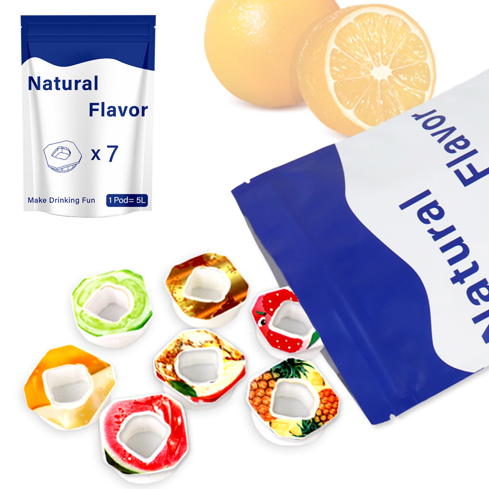 Different Smells of Fruit Flavouring Water pods Fruit Taste Pods Compatible with air water bottle for Scent Water Cup