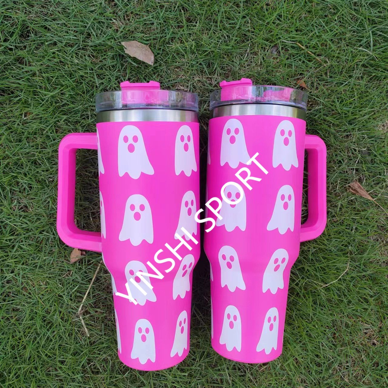 Customized Logo 2024 New 40oz halloween Design Coffee Travel Mug With Handle And Sport Water Bottle
