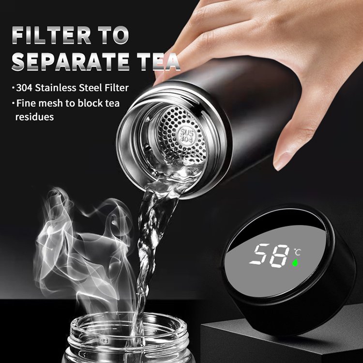 Competitive Priced 450ml Stainless Steel Travel Coffee Mug Double Wall Vacuum Insulated Electronic Temperature Controlled LED