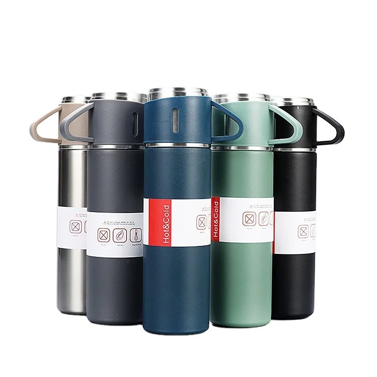 Wholesale 500 ml /17oz Christmas Gift Steel Vacuum Portable Bottle for Coffee and Tea Thermos Flask Logo Customize